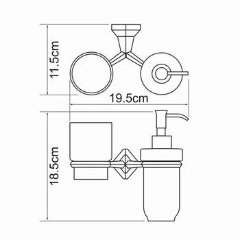 Aller K-1189C Держатель стакана и дозатора — фото 4, Дозаторы
