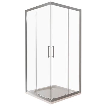 Душевой уголок Good Door Latte CR-80-C-WE 80x80 профиль Белый стекло прозрачное — фото 2, Квадратные душевые уголки