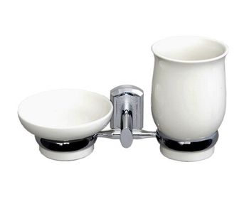 K-24126 Держатель стакана и мыльницы — фото 1, Аксессуары для раковины