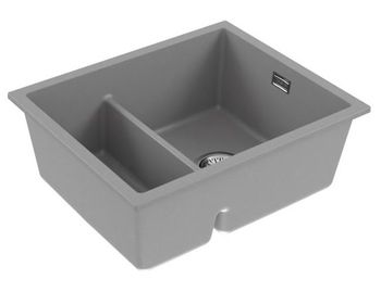 Мойка для кухни ALVEUS OMNI 50 GRANITAL CONCRETE-G81 550x450x198 с сифоном 1150202 — фото 2, Кухонные мойки