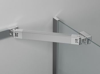 Душевой уголок Ambassador Diamond 100х100 12011112L профиль Хром стекло прозрачное — фото 11, Душевые уголки трапеция