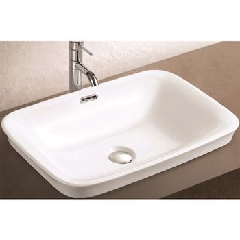 Раковина CeramaLux 58 78444 Белая — фото 1, Раковины встраиваемые сверху