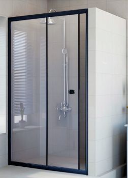 Душевая дверь Radomir Вита 110 1-63-6-0-0-1070 профиль Черный стекло прозрачное — фото 3, Раздвижные душевые двери
