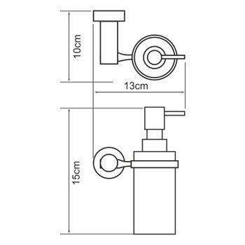 Donau K-9499 Дозатор для жидкого мыла — фото 4, Дозаторы
