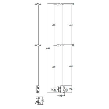 Водяной полотенцесушитель Margaroli Arcobaleno 416LGO Золото — фото 2, Водяные полотенцесушители