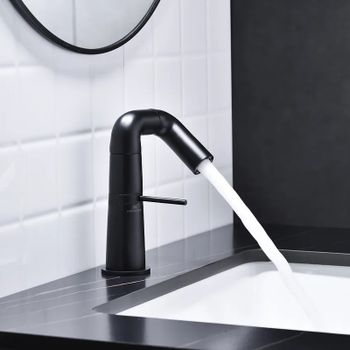 Смеситель для раковины Haiba HB10813-7 Черный матовый — фото 11, Смесители для раковины