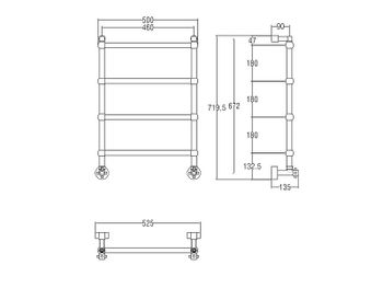 Водяной полотенцесушитель Margaroli Sole 442TS4604OB Бронза — фото 2, Водяные полотенцесушители