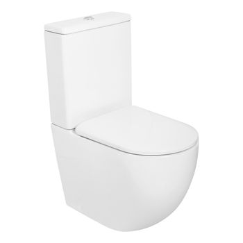 Унитаз-компакт безободковый CEZARES STYLUS CZR-152-CPR/CZR-GN-SC — фото 1, Напольные унитазы