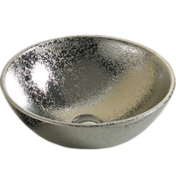 Раковина-чаша CeramaLux 41 7226SS Серебро — фото 1, Раковины накладные