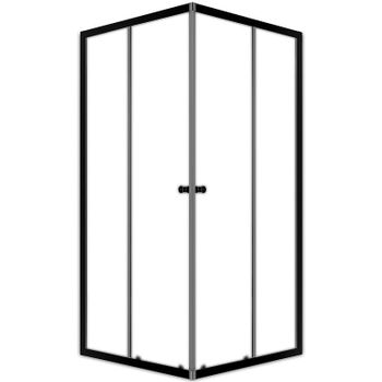 Душевой уголок Melodia della vita Cube 90x90 MCNCB9090MBk профиль Черный стекло матовое — фото 1, Квадратные душевые уголки