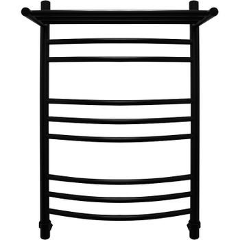 Водяной полотенцесушитель Energy Prestige Modus 800x500 EWTRPRESM08050R905M с полкой Черный матовый — фото 1, Водяные полотенцесушители