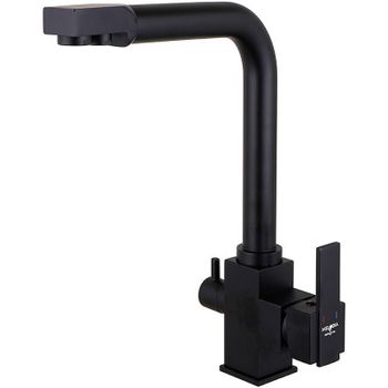 Смеситель для кухни Melodia della vita Perfetto MDV30201bk Черный — фото 1, Смесители для кухни