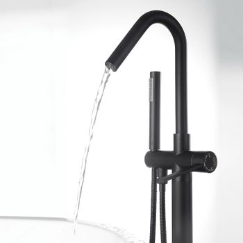 Смеситель для ванны Bond Circle B05-4988 Черный матовый — фото 6, Смесители напольные