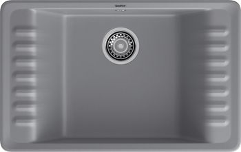 GRANFEST Мойка QUARZ 71 1-чаша+крыло 760*480мм темно-серый арт.GF-ZW- — фото 1, Кухонные мойки