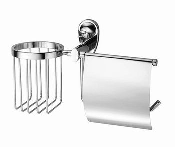 Аксесс Main K-9259 Держатель туалетной бумаги и освежителя, (блистер), хром, WasserKRAFT — фото 3, Комплектующие для туалета