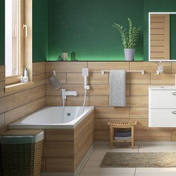 Смеситель для ванны Iddis Slide SLIWT00i02 Белый матовый — фото 3, Смеситель для ванны