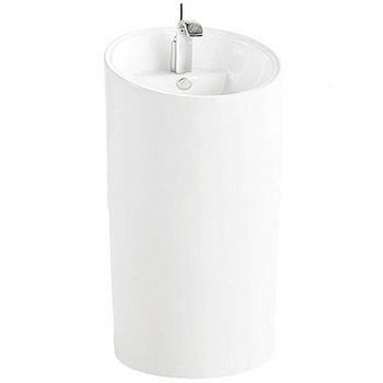 Раковина CeramaLux 46 P7030L Белая — фото 1, Раковины напольные