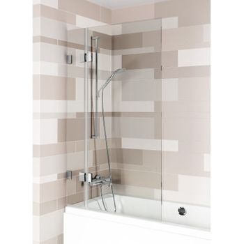 Шторка на ванну Riho VZ Scandic NXT X109V 90 L G001153120 (GX06052C1) профиль Хром стекло прозрачное — фото 1, Шторки для ванной распашные