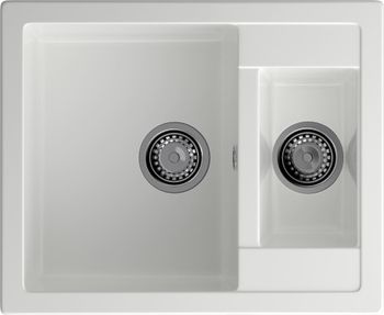 GRANFEST Мойка QUADRO 610K 1,5-чаши 610*500мм иней арт.GF- — фото 2, Кухонные мойки