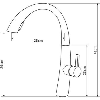 Смеситель для кухни Melodia della vita Perfetto MDV30207gn Оружейная сталь — фото 2, Смесители для кухни