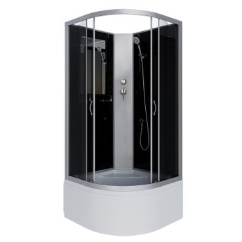 Душевая кабина Niagara Classic NG-2508-14BK (90х90х200) высокий поддон(40см),стекло тонированное,4 м — фото 1, Душевые кабины