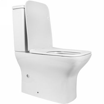 Унитаз компакт Bond Cube F09-00 Белый с бачком и сиденьем Микролифт — фото 7, Напольные унитазы