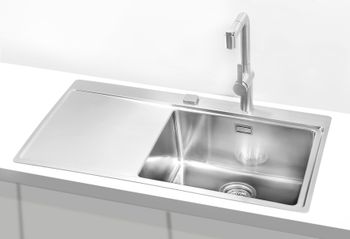 Мойка для кухни PURE 50R KMB-90 860X525 правая в компл. с сифоном 1127252, — фото 3, Кухонные мойки