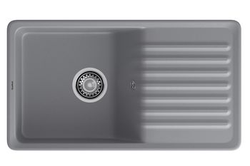 GRANFEST Мойка QUARZ 73 1-чаша+крыло 860*480мм темно-серый арт.GF-ZW- — фото 1, Кухонные мойки