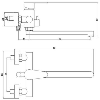 Смеситель для ванны ESKO Orlando OL 31 универсальный Никель — фото 3, Смеситель для ванны