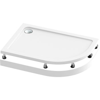 Акриловый поддон для душа Bas Раунд 120х80 L ПН00069 Белый — фото 1, Акриловые душевые поддоны