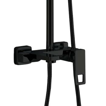 Душевая система Haiba HB24615-7 Черная матовая — фото 5, Душевые стойки