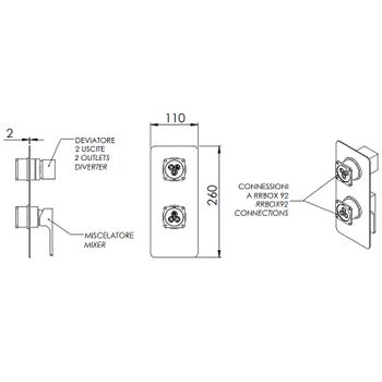 Смеситель для душа Remer Absolute AU92KB Хром — фото 2, Смеситель для душа