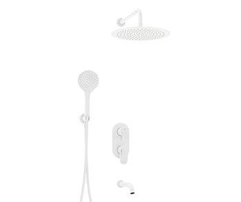 A85161 Встраиваемый комлплект для ванны с верхней душевой насадкой, лейкой и изливом — фото 1, Встраиваемые душевые комплекты