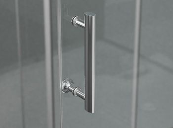 Душевой уголок Ambassador Kingston 90х90 14011102 профиль Хром стекло прозрачное — фото 3, Квадратные душевые уголки