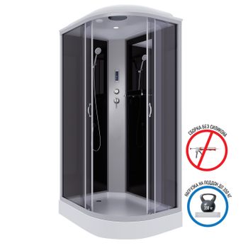 Душевая кабина Niagara Classic NG-3512-14LP (120х80х215) низкий поддон(13см),стекло тонированное,3 м — фото 2, Душевые кабины