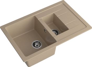 Товар: GRANFEST Мойка QUADRO 775KL 1,5-чаши+крыло 765*495мм песочный арт.GF- - фото 1 GRANFEST Мойка QUADRO 775KL 1,5-чаши+крыло 765*495мм песочный арт.GF- — фото 1, Кухонные мойки