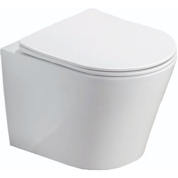 Унитаз Azario Teramo AZ-0053 SP подвесной Белый с сиденьем Микролифт — фото 1, Подвесные унитазы