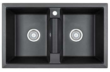 Granula-8101, ЧЁРНЫЙ, кухонная мойка, кварц — фото 1, Кухонные мойки