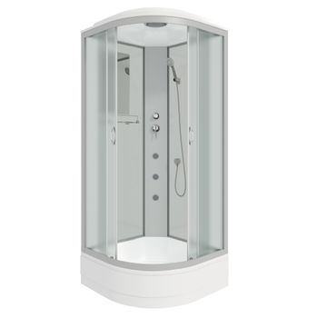 Душевая кабина Niagara Classic NG-3302-14G (100х100х215) средний поддон(26см),стекло матовое,4 места — фото 1, Душевые кабины