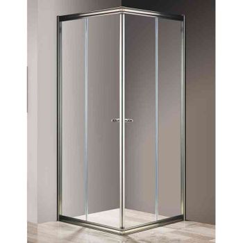 Душевой уголок CEZARES GIUBILEO-A-2-90-SCORREVOLE-C-Br — фото 1, Квадратные душевые уголки