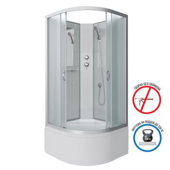 Душевая кабина Niagara Classic NG-2309-14BK (100х100х200) высокий поддон(40см),стекло матовое,4 мест — фото 2, Душевые кабины