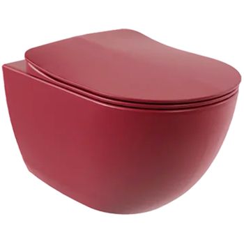 Унитаз Creavit Free FE322-11BR00E-0000 подвесной Берри матовый без сиденья — фото 1, Подвесные унитазы