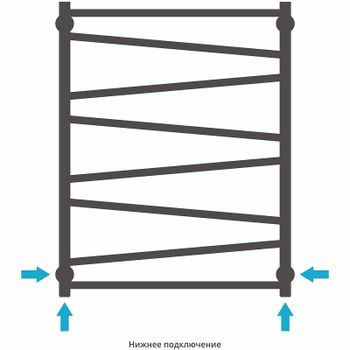 Водяной полотенцесушитель Сунержа Сирокко 800x600 31-0253-8060 Черный матовый — фото 2, Водяные полотенцесушители