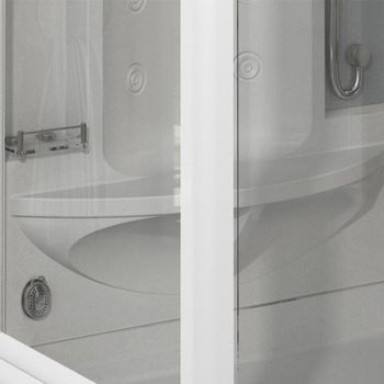 Душевая кабина Radomir Диана 1 118x108 1-05-1-0-0-0640 с баней профиль Белый стекло прозрачное — фото 3, Душевые кабины