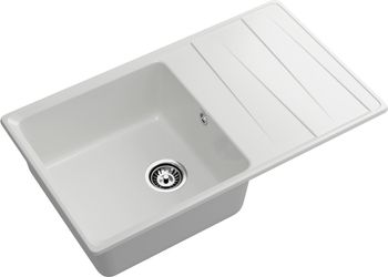 GRANFEST Мойка LEVEL 860L 1-чаша+крыло 860*500мм иней арт.GF- — фото 1, Кухонные мойки