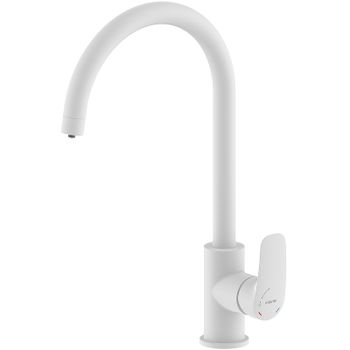 Смеситель для кухни Milardo Rora RORWTFJM05 Белый матовый — фото 1, Смесители для кухни