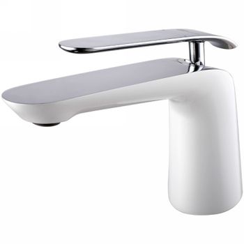 Смеситель для раковины Lemark Melange LM4906CW Белый Хром — фото 1, Смесители для раковины