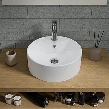 Раковина Bond 41 S03-410 Белая глянцевая — фото 8, Раковины накладные