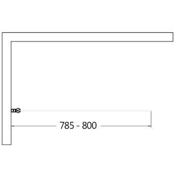 Шторка на ванну AQUAme 80 L AQM2859-L профиль Черный матовый стекло прозрачное — фото 2, Неподвижные шторки для ванной