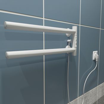 Электрический полотенцесушитель Маргроид Cook 190х110 Cook-1840-1049-9016R правый Белый матовый — фото 2, Электрические полотенцесушители